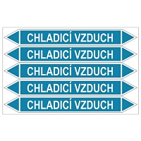 Značení potrubí, chladicí vzduch
